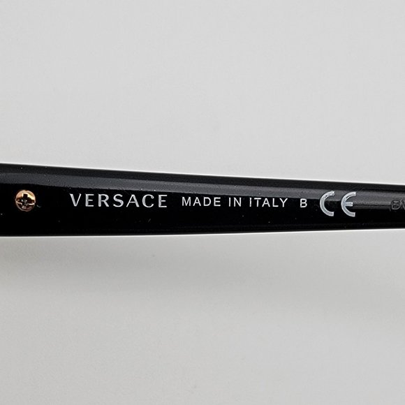 *SOLD* Versace Mod. 3192-B GB1 Gloss Black Gold Rhinestone Eyeglasses Frame 54mm - Picture 8 of 14